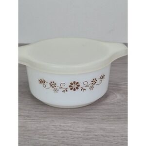 Dynaware Pyr O Rey Glass Mini Casserole Dish with Lid Brown Daisy